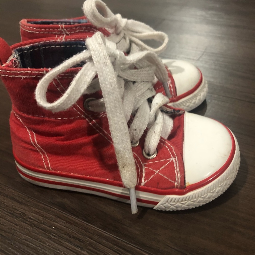 Red high tops-toddler size 5